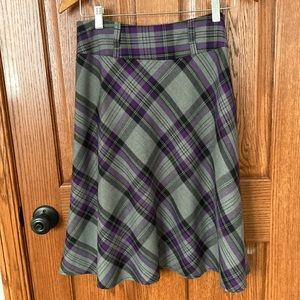 East5th Plaid MIDI Womens Skirt Sz 8P